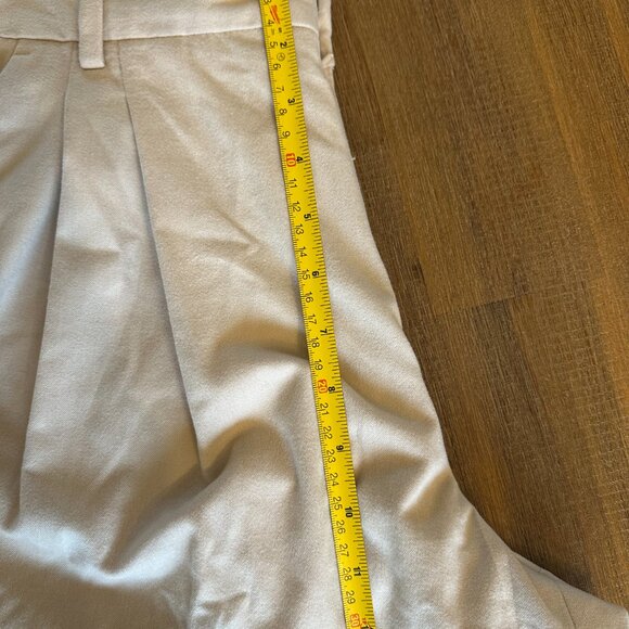 Wide Leg Pleated High Rise Pants Size 10 Cream Banana Republic - Picture 10 of 12